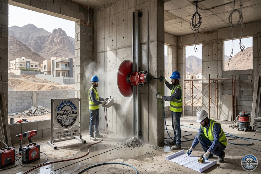 شركة مالك كيور تقدم خدمات قص وتخريم الخرسانة المسلحة حي العوالي مكة بأحدث الأجهزة